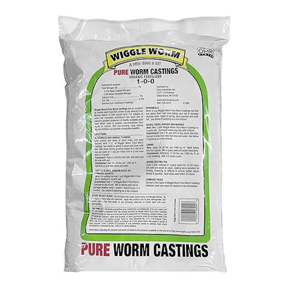100% Pure Organic Mineral-Dense Worm Castings Fertilizer, 30lbs - Improves Soil Fertility and Aeration for Growing Better Houseplants, Vegetables, and More, Pack of 2