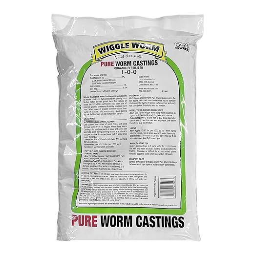 100% Pure Organic Mineral-Dense Worm Castings Fertilizer, 30lbs - Improves Soil Fertility and Aeration for Growing Better Houseplants, Vegetables, and More, Pack of 4
