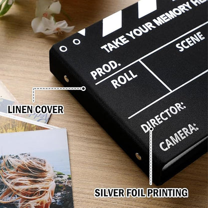 Spiareal Movie Night Card Organizer Set Greeting Card Holder 6 x 8 Inches 100 Pages Stamping Binder Album Display Organization Storage for Movie Night Party Photo Gift