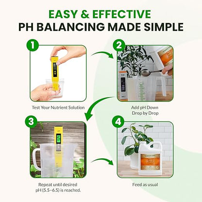 Humboldts Secret pH Down for Plants | Liquid pH Adjuster and Balancer for Soil Coco Hydroponics | Concentrated Phosphoric Acid Solution Supporting Nutrient Uptake and Strong Growth | 32 Ounce