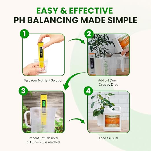 Humboldts Secret pH Down for Plants | Liquid pH Adjuster and Balancer for Soil Coco Hydroponics | Concentrated Phosphoric Acid Solution Supporting Nutrient Uptake and Strong Growth | 2.5 Gallon