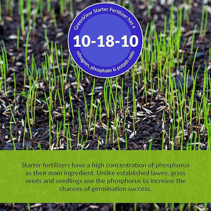 GreenView Spring or Fall Lawn Starter Fertilizer - 16 lb. Bag - Covers 5,000 sq. ft.
