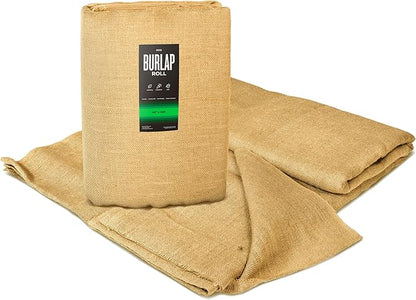 VViViD Gardening Burlap Roll (58” x 35ft) Tree Wrap Natural Jute Fiber Material, Weed Barrier, Plant Care from Elements, Craft Projects and Part Decor