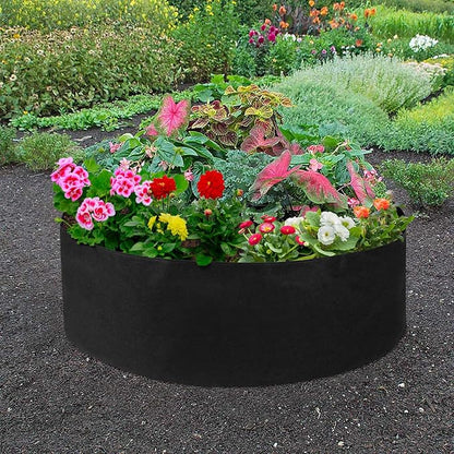 PovKeever Extra Large Fabric Raised Planting Bed, Round Raised Planter Garden Bed Bag for Herb Flower Vegetable Plants Size M（50 Gallon）