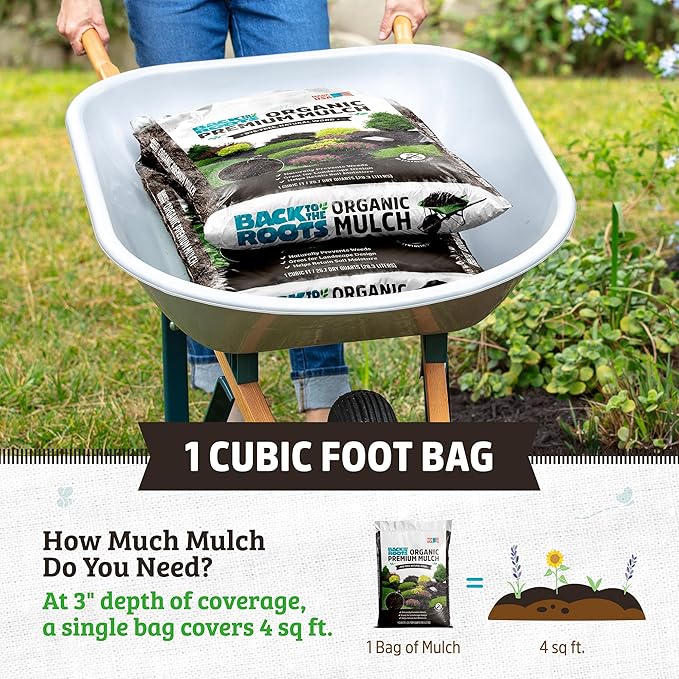 Back to The Roots 25.7qt (1 Cubic ft) Organic Premium Mulch