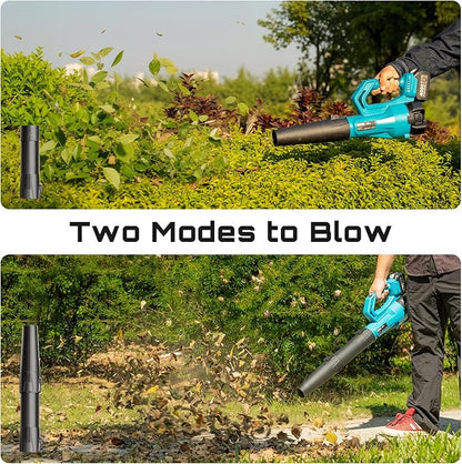 SEESII Cordless Hedge Trimmer and Leaf Blower Combo, 2 Pcs 4.0Ah Batteries, Electric Handheld Bush Trimmer with 20" Dual-Action Blade, Lightweight Brushless Blower with 2 Speed Modes for Yard Garden