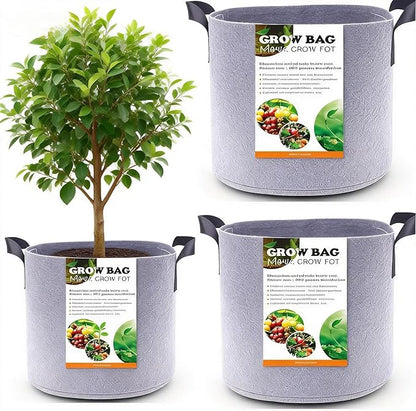 Grow Bags,Gallon Pot,Gallon Grow Bag,Fabric Plant Vegetable Pots,15-35 Gallon Nursery Pots,Deep Plant Pot, Gallon Grow Bags with Handles,3pcs (35 Gallon)