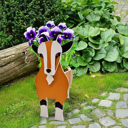 Goat Planter Plant Pots,Animal Flower Pot for Indoor/Outdoor,Small Cute PVC Animal Face Shape Plant Container Best for Home Office Garden Decoration Mom Gift