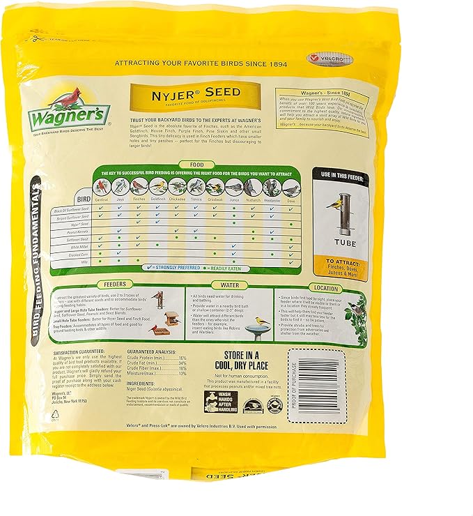 Wagner's 62051 Nyjer Seed Wild Bird Food, 5-Pound Bag