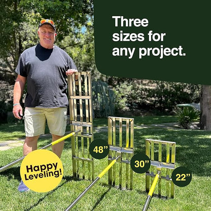 Rocklin™ Lawn Leveling Rake |Stainless Steel Surface Leveling Tool | Level Soil or Dirt Ground Surfaces Easily | 48” x 10” Ground Plate | 78” Extra Long Handle