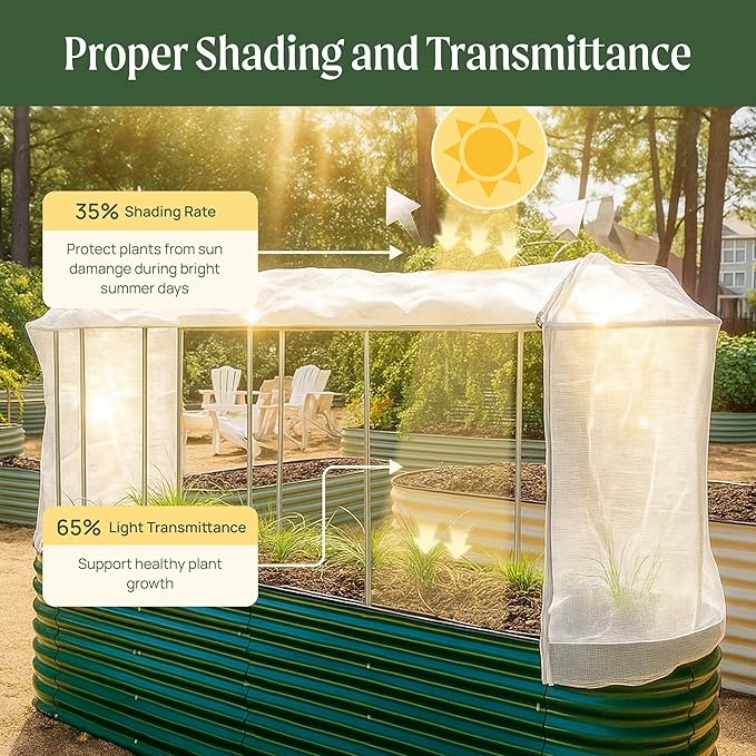 Vego garden Cover System for 2.0' x 2.0' (Round) Herb Garden Bed Twin Pack(Garden Bed not Included)