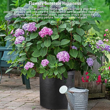 Taller Grow Bags for Deep Root Plants, 7 Gallon 8 Pack Thickened Nonwoven Fabric Pots with Short Handles, Washable Reusable Cloth Plant Bags for Vegetables, Pond Aquatic Plants