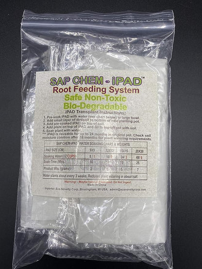 Water Storing Crystal Pads (8-Pack) - Hydrating Gel Mats for Indoor & Outdoor Plants - Reduces Watering Frequency & Protects Against Drought