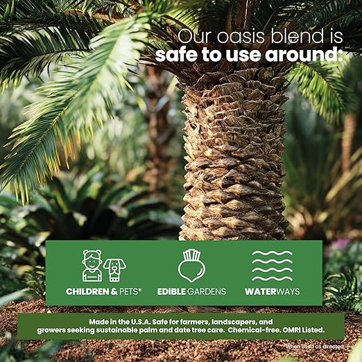 Soil Seed & Water Oasis Blend Organic Fertilizer for Palm & Date Trees – Soil Amendment for Tropical Landscapes - OMRI Listed Organic Fertilizer