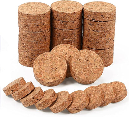 30 Pieces Invisible Plant Pot Feet Risers with Non Slip Surface Indoor Outdoor Solid Corkwood Planter Pot Lifters for Plants Flowers