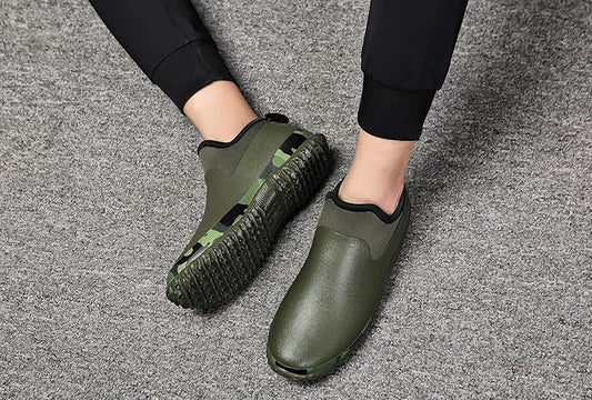 TENGTA Unisex Waterproof Garden Mud Shoes Mens Rubber Gardening Rain Boots for Women Car Wash Footwear