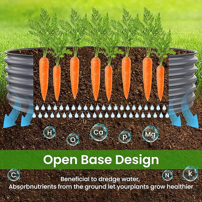 Raised Garden Bed 5x2x1.4 Ft Planter Box for Outdoor - Zinc-Aluminum-Magnesium Stainless Steel Durable Metal Garden Beds Kit for Vegetables, Flowers, Herbs and Succulents (Deep Grey)