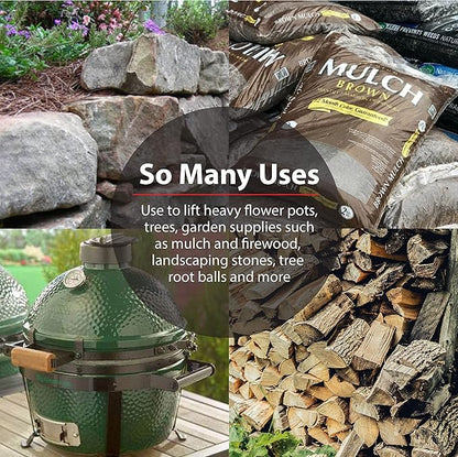 PotLifter - Potted Plant Mover and Essential Lifting Tool For Garden Flower Pots, Planters, Trees, Rocks - Lifts Up to 200 Pounds - A Plant Caddy Alternative, Easily Move Heavy Items Around Your Yard