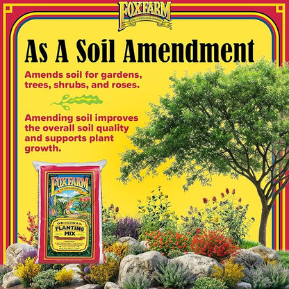 FoxFarm Original Planting Mix, 1cu ft - for In-Ground Planting, All Gardening Applications - Holds Moisture, Improves Garden Yields and Decreases Watering Frequency