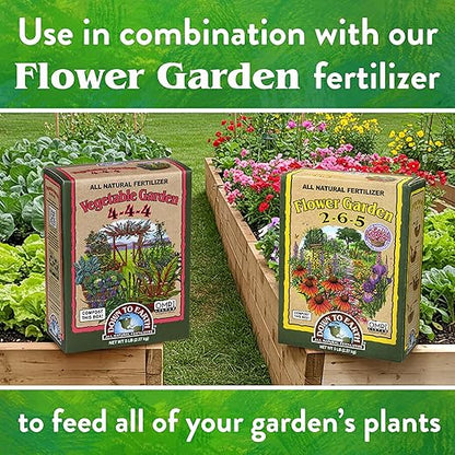 Down To Earth All Natural Fertilizers Organic Vegetable Garden - Plant Food for Vegetables, Herbs, Greens and Raised Beds 4-4-4, 15 lb