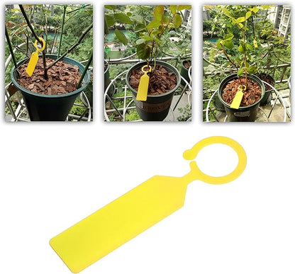 Plastic Garden Hanging Plant Tags 100pcs 11x2.5cm - Kare & Kind 100x Ring Tag Hanging Plant Labels - Colorful Plastic Plant Hook and Tree Tags