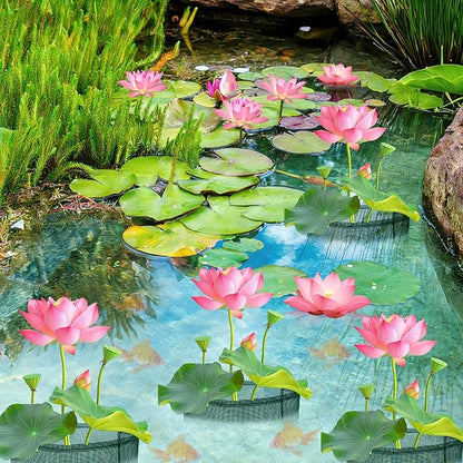 EBaokuup 4 Pcs Aquatic Pond Planting Bags, 7" Reusable Mesh Water Garden Pond Plant Pot, Breathable Green Square Lily Plant Pots for Pond Bog Plant Garden Terrestrial Plant