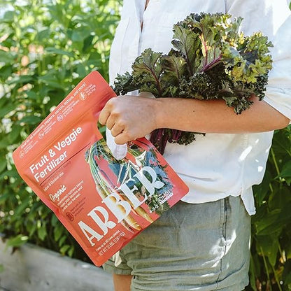 Organic Fruit & Vegetable Granular Fertilizer 4-Pack, 4 lb - Nutrient-Dense Plant Food - Builds Soil Health, Strengthens Roots, Improves Moisture Retention - Safe for Organic Gardening & Pollinators