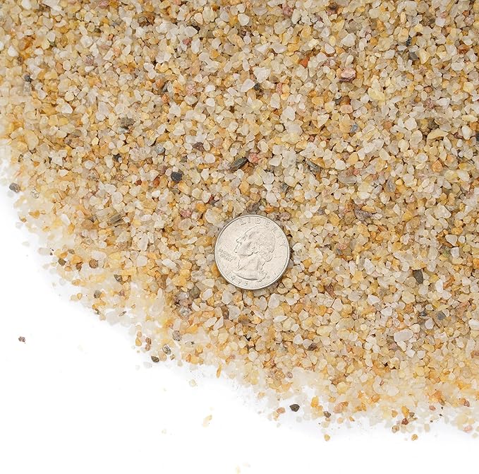 Mr. Fireglass Natural Silica Sand for Fire Pits, Fireplaces, Garden and Landscape Decoration, Fireproof Base Layer Fire Sand Gas Fire Pits Filler Under Lava Rock or Fire Glass (14-20 Mesh,10 Pounds)