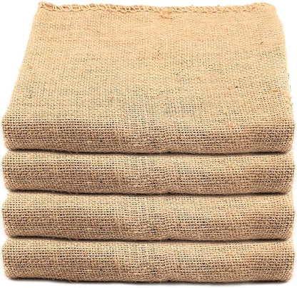 KEILEOHO 4 Pack 40 X 24 Inch Burlap Bags, Large Food Grade Burlap Sacks for Gardening, Planting, Potato Sack Race Bags for School Racing Game, Christmas Party Game
