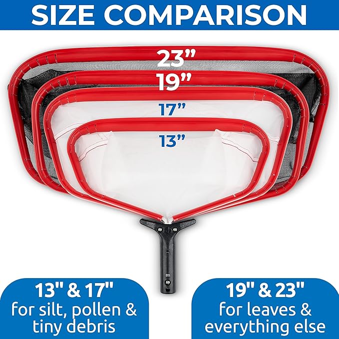 ProTuff 13" Spa Silt Net for PROS – “490 Promise” Unlimited, Unconditional Replacement - Heavy Duty Ultra Fine Mesh Silt & Sand Skimmer Cleans 3X Faster Than Vacuum - 13 inch Leaf Rake Bag for Pollen