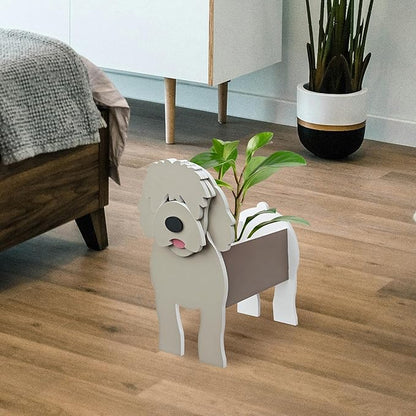 Golden Dou Dog Planter, Cute Animal Shape Flower Planters, Plant Pots for Indoor/Outdoor Garden Decor, Unique Gifts/Souvenirs for Pet Lovers
