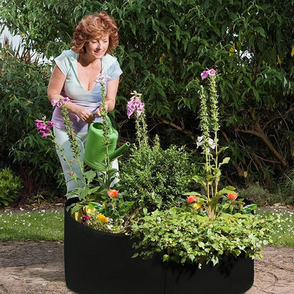 Firlar Fabric Raised Garden Bed, Fabric Raised Planting Bed Grow Bag, Fabric Pots Planting Pots for Herb Plants Flowers Vegetables, Black (35.4x35.4 Inch)