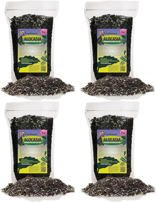 Gardenera Alocasia Plant Potting Mix - Elevate Your Space with a Premium Blend for Captivating Leaf Elegance - 20 Quart