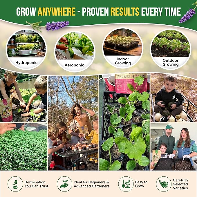 Organo Republic 18 Culinary Herbs Seeds Variety Pack - 10,180+ Heirloom, Non-GMO, Herbs Seeds for Outdoor and Indoor Home Gardening, Including Rosemary, Thyme, Oregano, Mint, Basil, Parsley