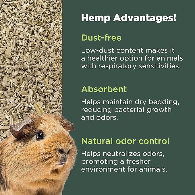 Hemp Nesting Fiber - 5 lb Chicken Nest Box Pad Hemp Fiber Fill - Absorbent DUST Free- Egg Laying Chickens coop, Horse stall, Rabbit, Reptile, Hamster, Cage Fibre, FiberFill Washable - Grown in USA