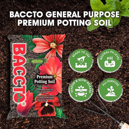 Michigan Peat General All Purpose Premium Potting Soil with Perlite for Indoor Outdoor Pots, Planters, Raised Bed, and Container Gardening, 50 Pounds
