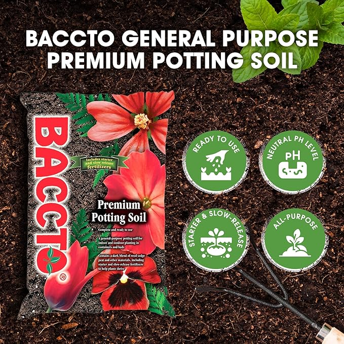 Michigan Peat General All Purpose Premium Potting Soil with Perlite for Indoor Outdoor Pots, Raised Bed, and Container Gardening, 50 lb Bag, 50 Pack