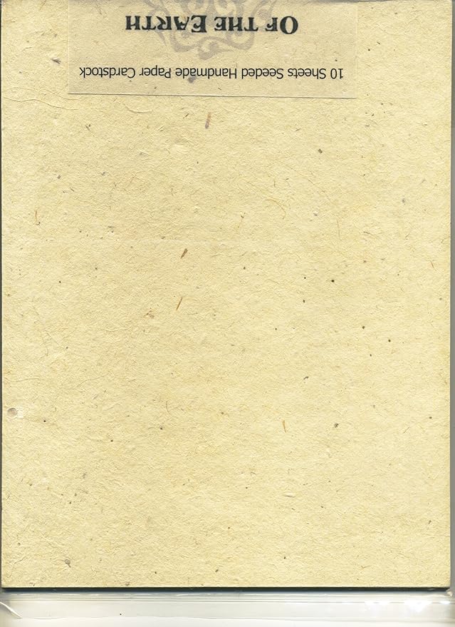 10 Seed Embedded Recycled Lotka Cardstock Handmade Paper