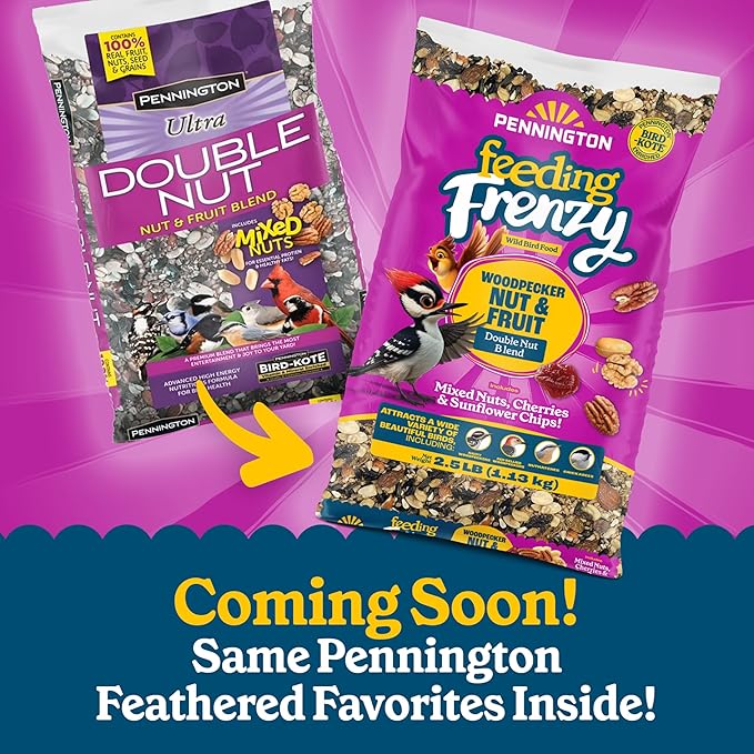 Pennington Ultra Double Nut,Nut & Fruit Blend 10lbs,(Pack of 2)