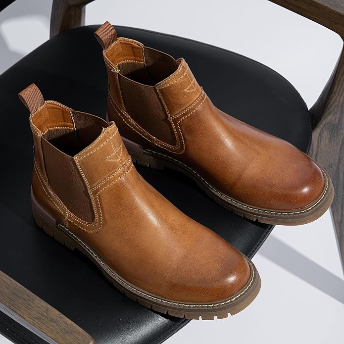 Jousen Chelsea Boots Casual Slip On Ankle Waterproof Mens Boots