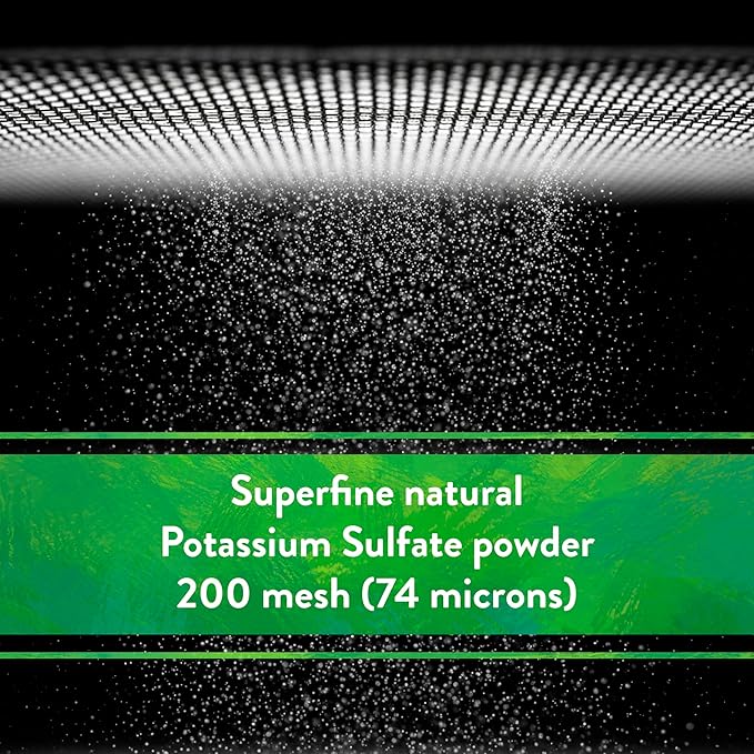 Down To Earth All Natural Fertilizers Organic Solution Grade Potassium Sulfate - Professional Grade SOP Powder 200 mesh for Liquid or Spray Applications 0-0-50, 1 lb