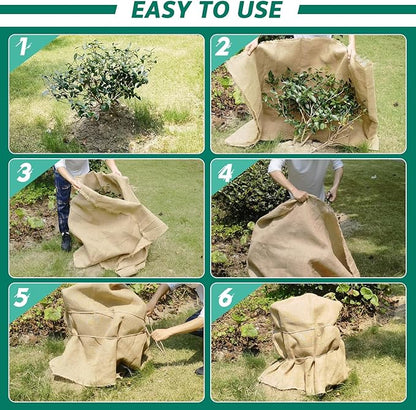 50x50 High Density Natural Burlap Plant Covers Freeze Protection, 40 in x 30 ft Heavy Duty Jute Tree Wrap for Outdoor Winter Shrub Shield & Garden Plant Care