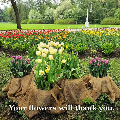 40" x15 Feet Gardening Burlap Roll - Multipurpose Natural Burlap Fabric, High Density Jute Fiber Material for Decorations, Center Pieces for Home, Rustic Party Décor