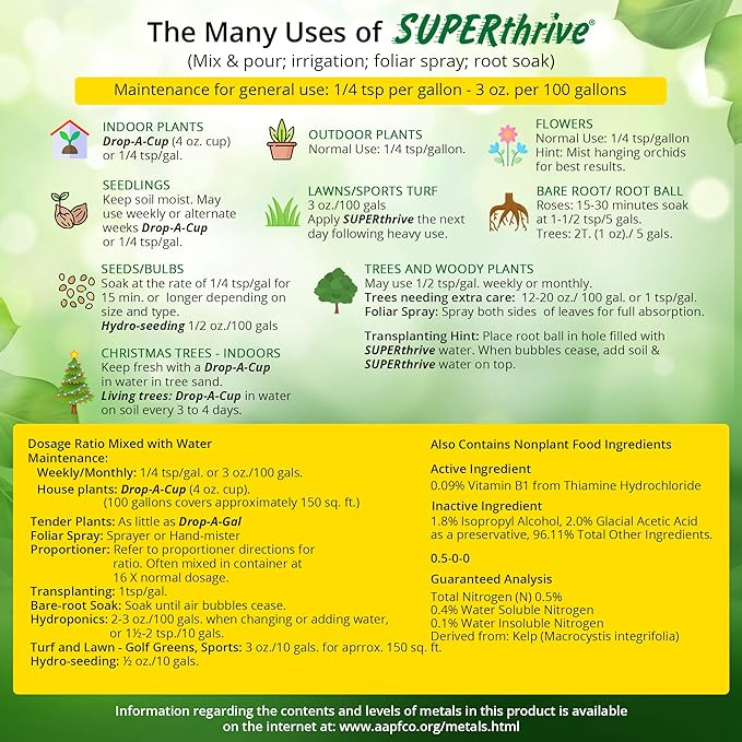 SUPERthrive The Original Vitamin Solution with Kelp 1 Quart