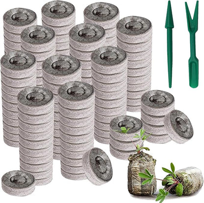 Tlswshsy 120 Pcs 30mm Peat Pellet Plant Pallet Seedling Soil Block, Plant Starting Plugs, Transplanting Growing Garden Flower Vegetables
