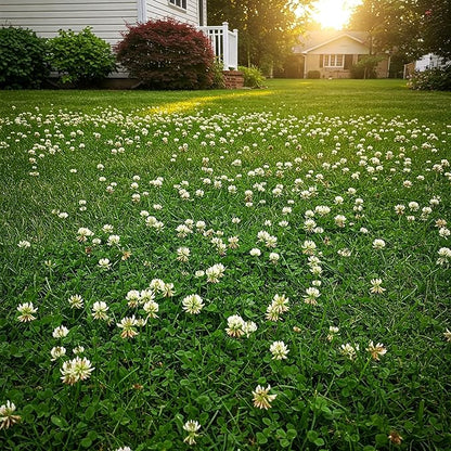 Premium Coated White Dutch Clover Seed – Versatile Lawn Alternative, Ground Cover, & Pollinator-Friendly – Nitrogen-Fixing & Drought-Resistant – Great for Lawns, Pastures, and Food Plots (2LB)