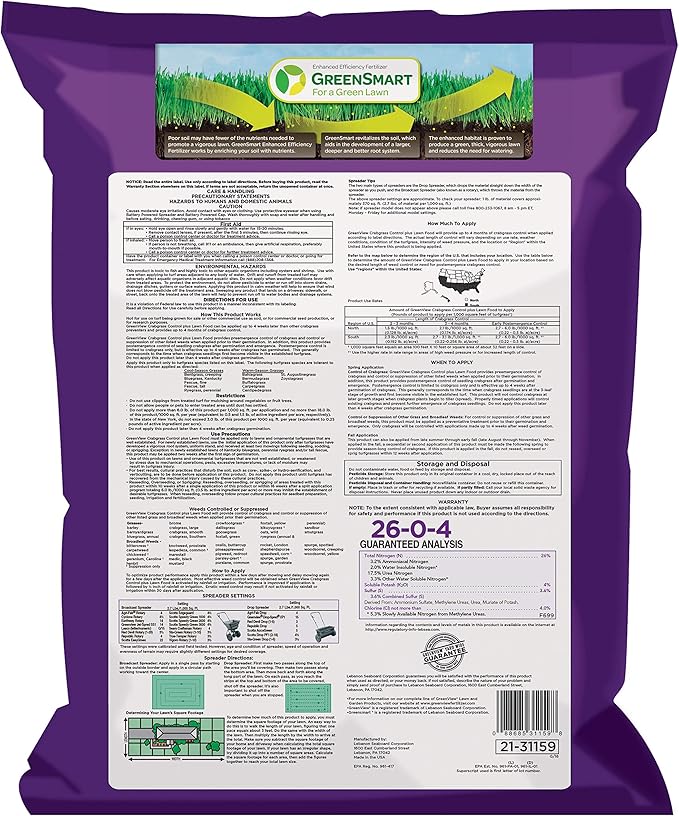 GreenView Crabgrass Control Plus Lawn Food - 13.5 lb. Bag - Covers 5,000 sq. ft