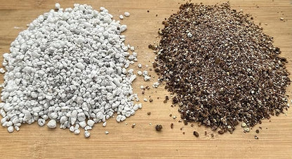 2 Gal. Perlite & Vermiculite for Seedling, Cuttings, Propagatiion, Cactus & Succulent, Bonsai Tree Soil Mix - 1 Gal. Each