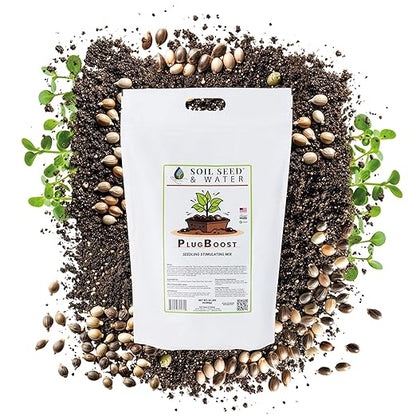 Soil Seed & Water PlugBoost Organic Seed Starter Soil Mix – OMRI Listed Soil for Seeds, Seedlings & Cuttings as a Seed Starter Mix