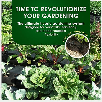 4x4 25 ft Tubular Fabric Planters for Outdoor Plants with Full Drip Irrigation System - Heavy Duty Mesh for Optimal Airflow, Customizable Up to 16 sq ft